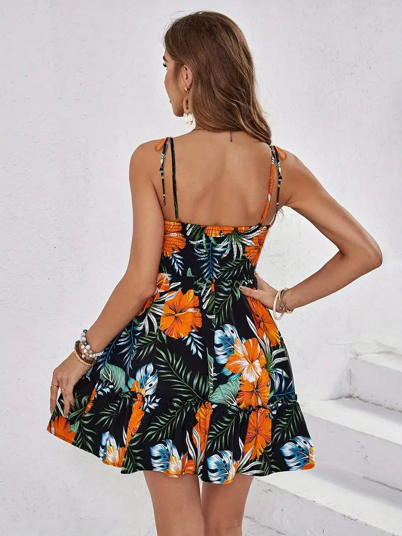 Adamie – Mini-jurk met tropische print