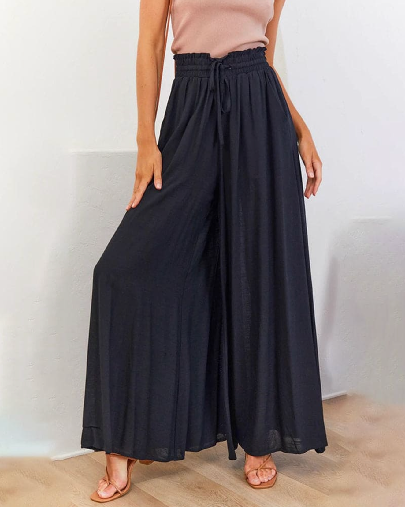 Josette – Wijde broek met hoge taille