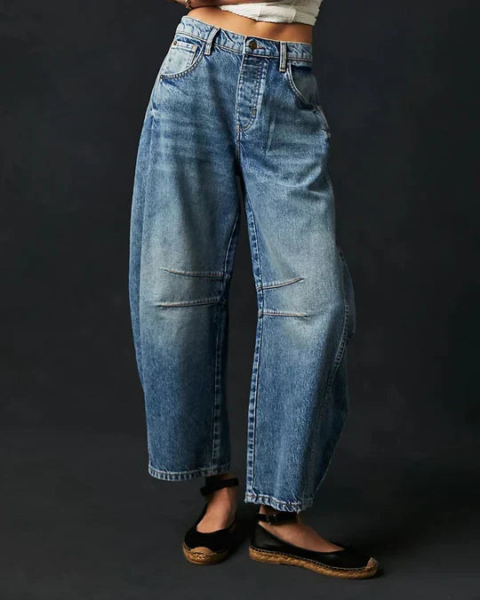 Adeline - Barrel-jeans met middelhoge taille voor dames