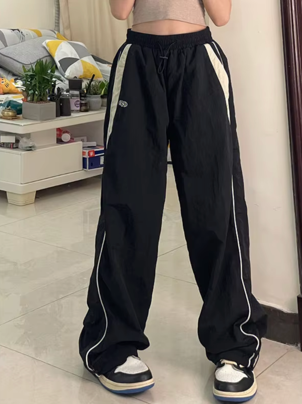 Kera – Katoenen joggingbroek met wijde pijpen