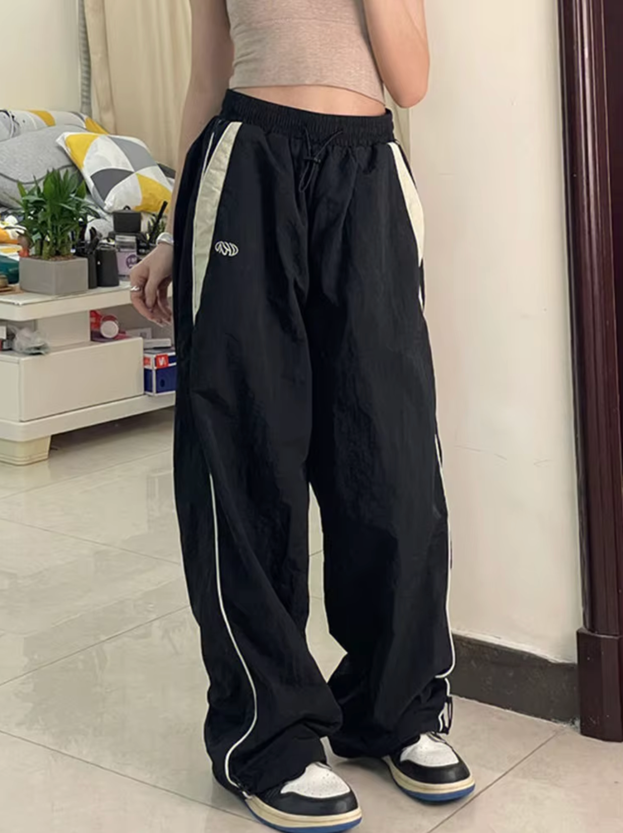 Kera – Katoenen joggingbroek met wijde pijpen