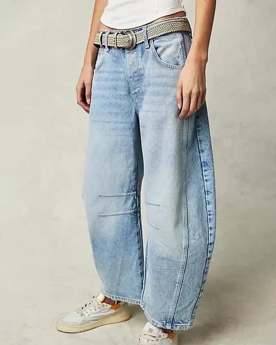 Adeline - Barrel-jeans met middelhoge taille voor dames