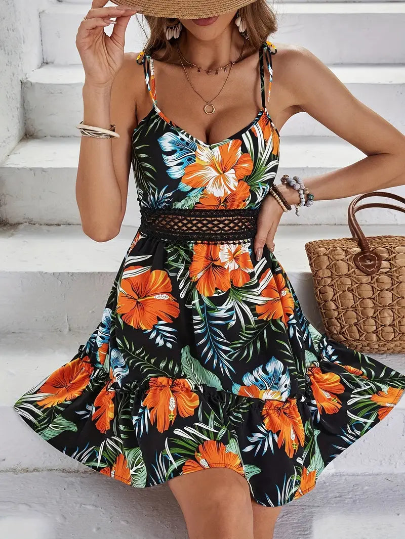Adamie – Mini-jurk met tropische print