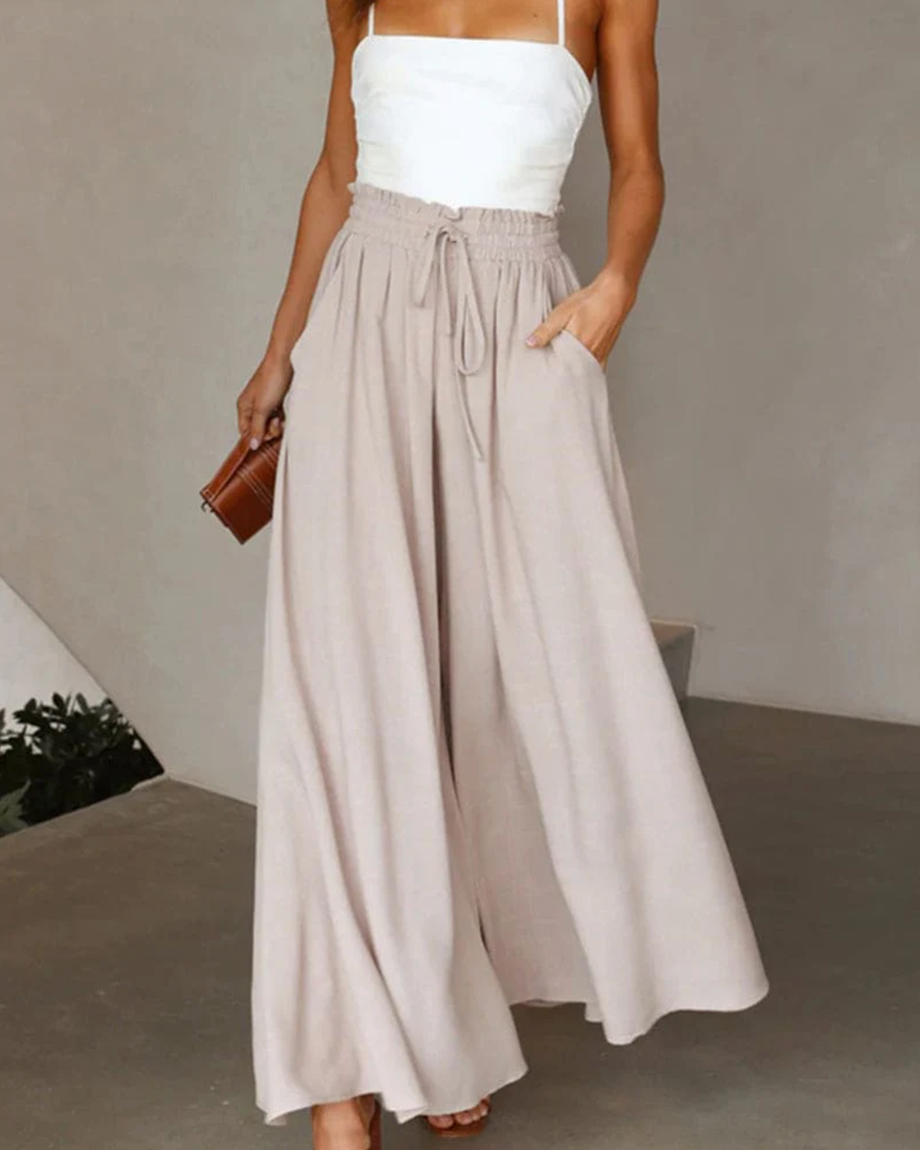 Josette – Wijde broek met hoge taille