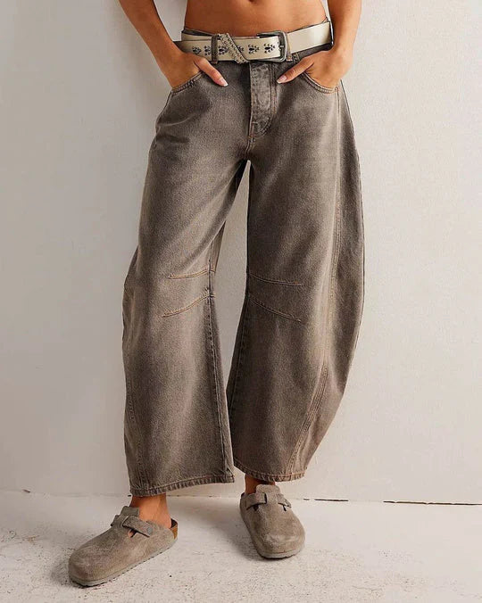 Adeline - Barrel-jeans met middelhoge taille voor dames