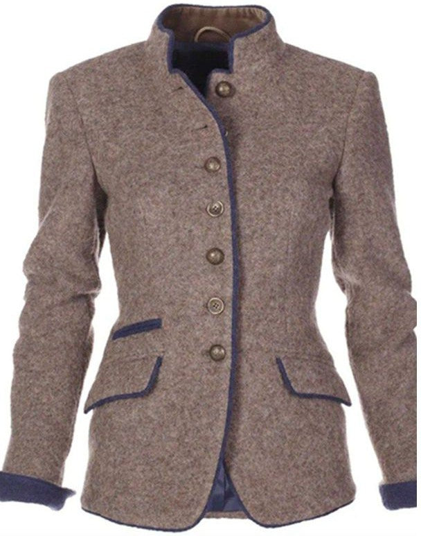 Elke - Elegante Effen Kleur Vest Met Lange Mouwen