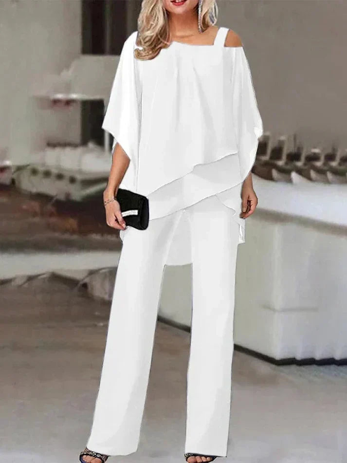 Alaine – Elegante tweedelige set van chiffon