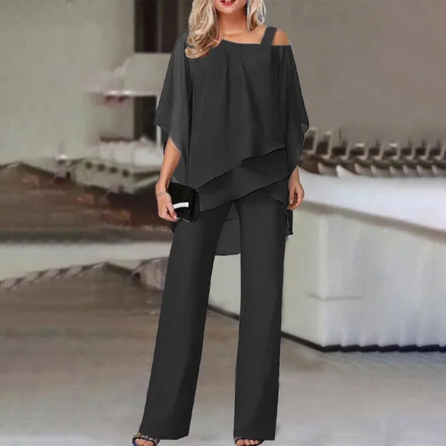 Alaine – Elegante tweedelige set van chiffon