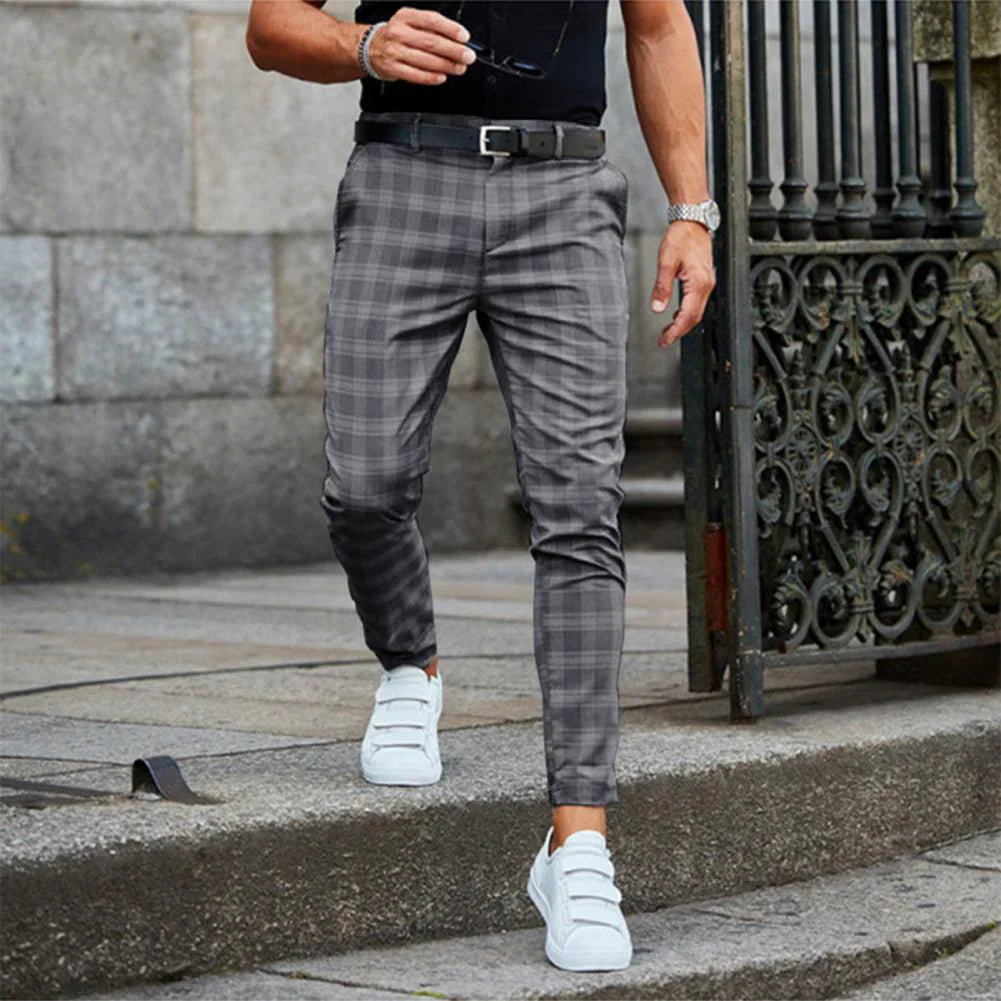 Landon – Slim-fit katoenen broek