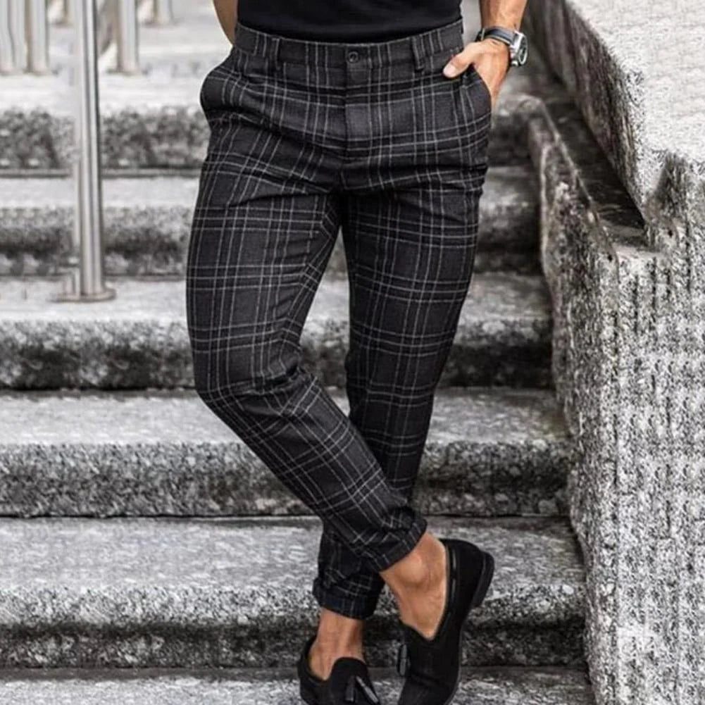 Landon – Slim-fit katoenen broek