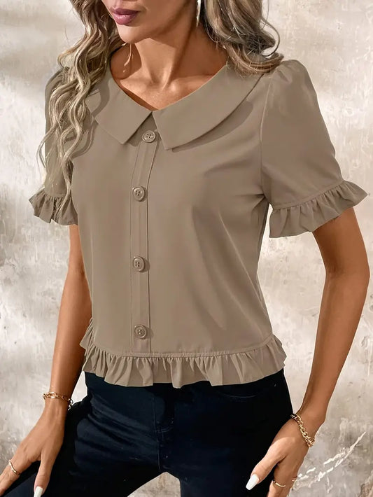 Saphira – Elegante blouse met franje