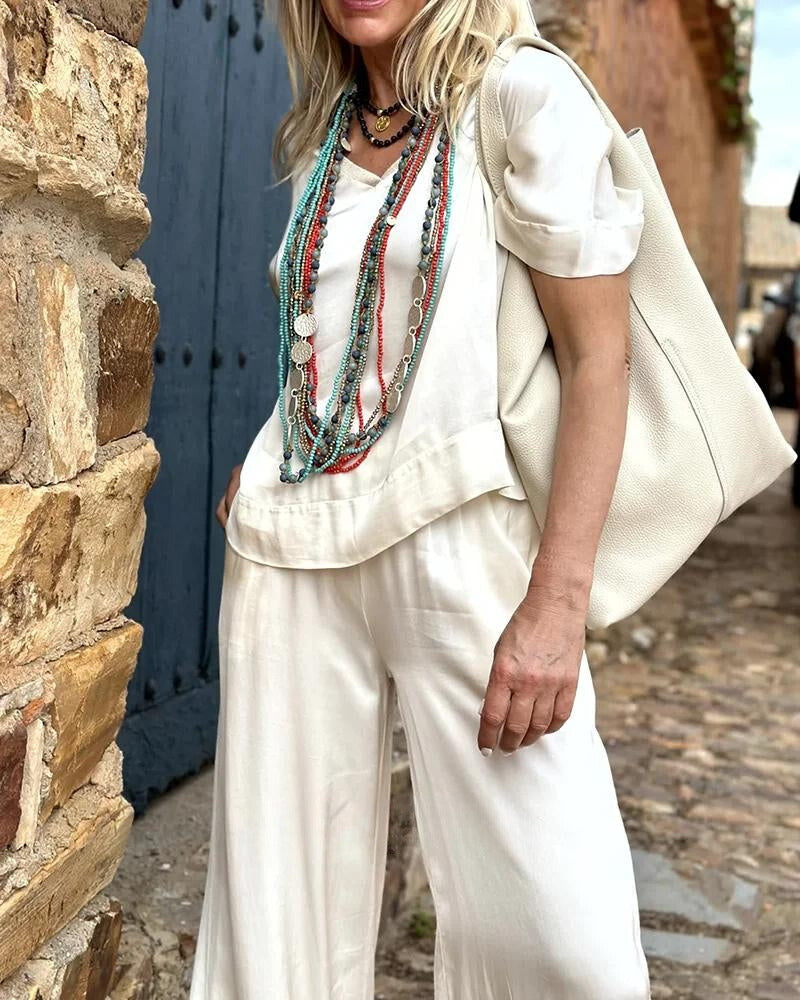 Faye - Comfortabele zomerse set [top+broek]