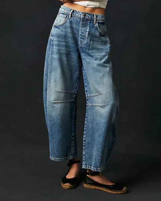 Adeline - Barrel-jeans met middelhoge taille voor dames
