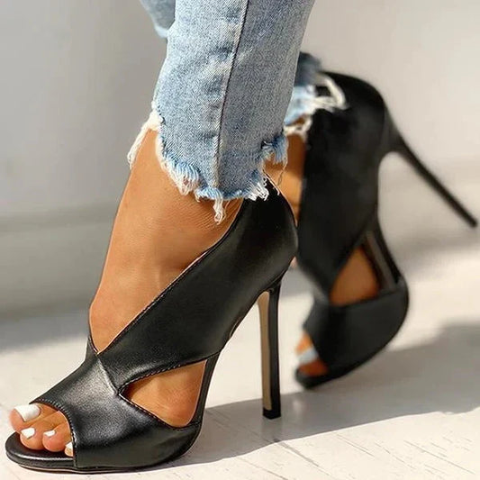 Zyphirae - Stijlvolle leren stiletto's met open neus