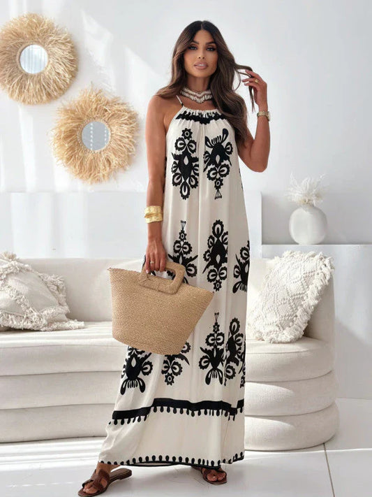 Zuriel – Trendy maxi-jurk met halternek