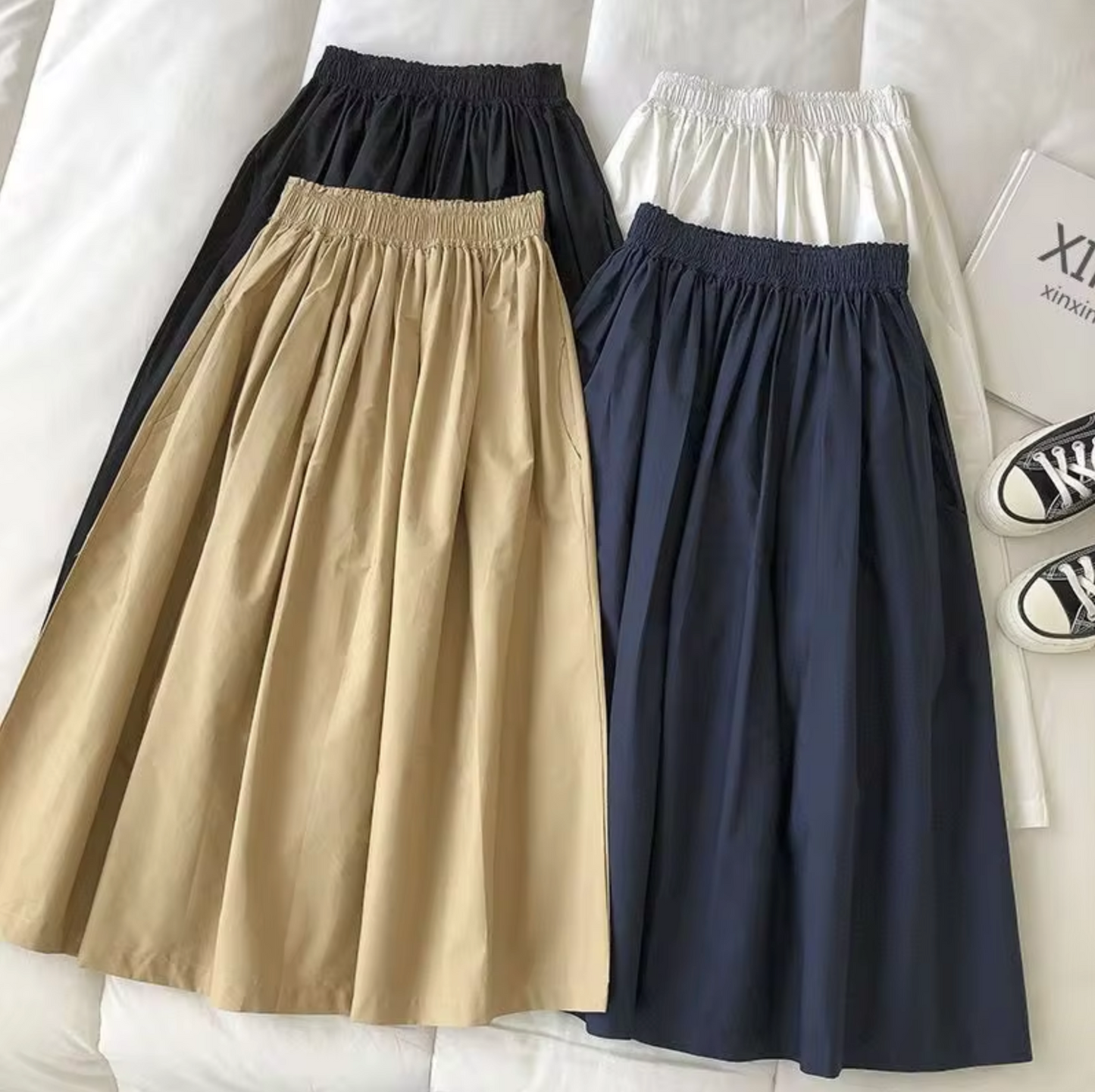 Martina – Wijde Rok Met Hoge Taille