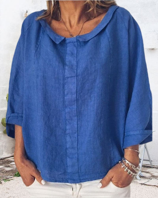 Aletheia – Elegante blouse gemaakt van katoenlinnen