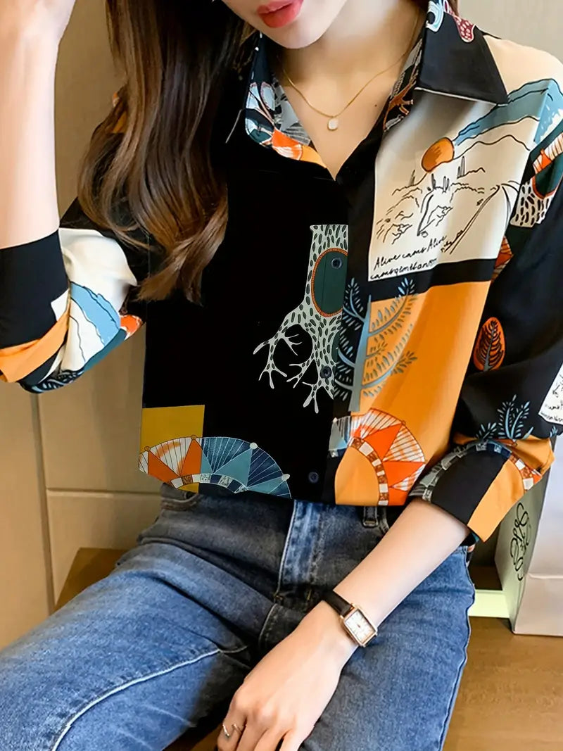 Briar – Artistieke blouse met lange mouwen