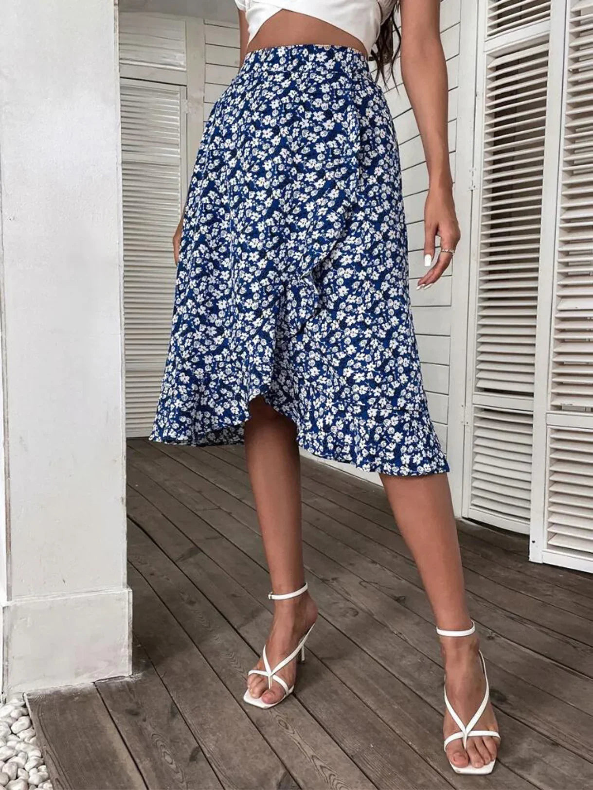 Avenelle – Midi-rok met bloemen