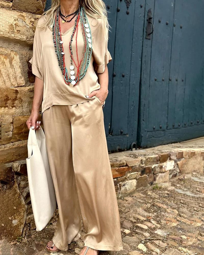 Faye - Comfortabele zomerse set [top+broek]