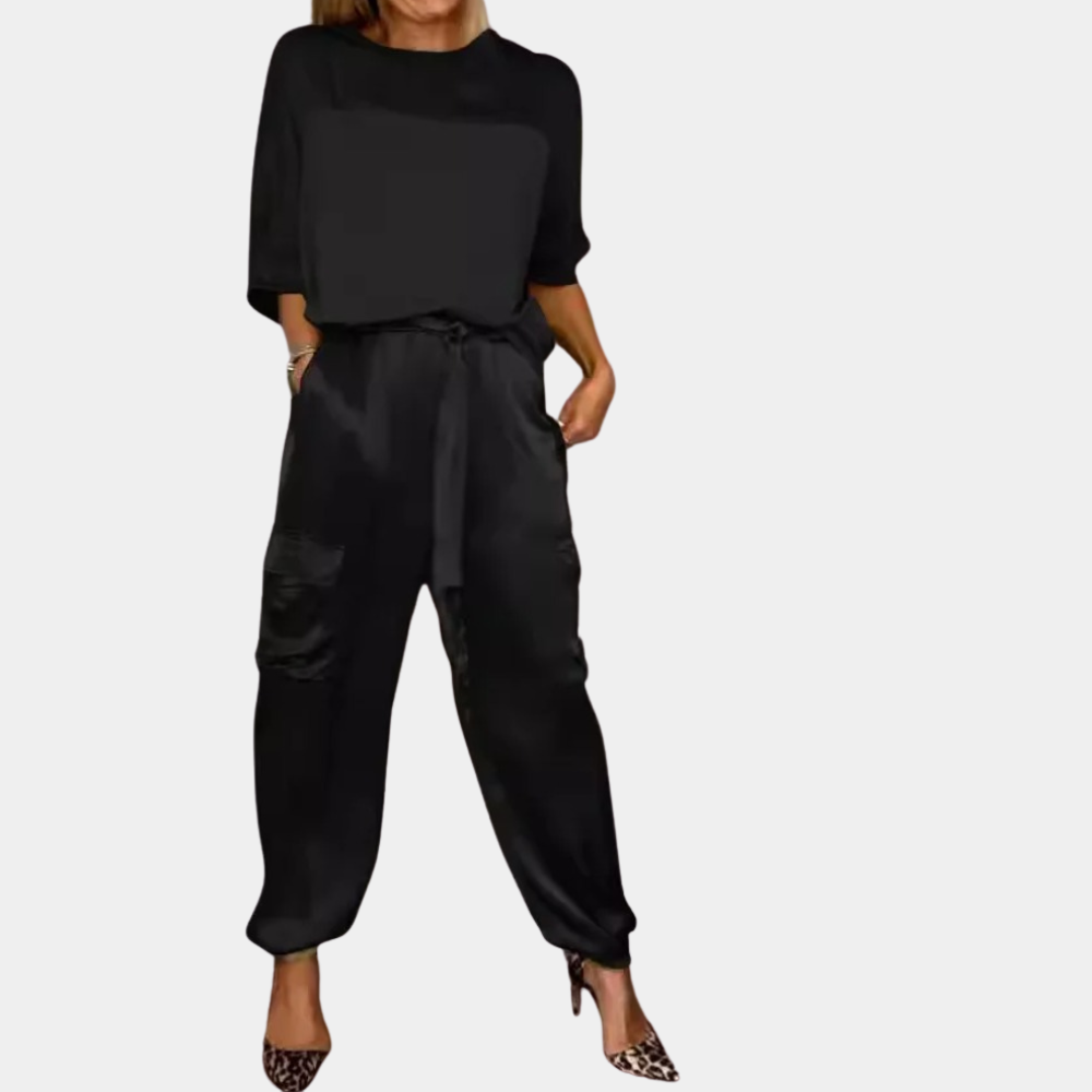 Danika - Elegant satijnen chic set [top+broek]