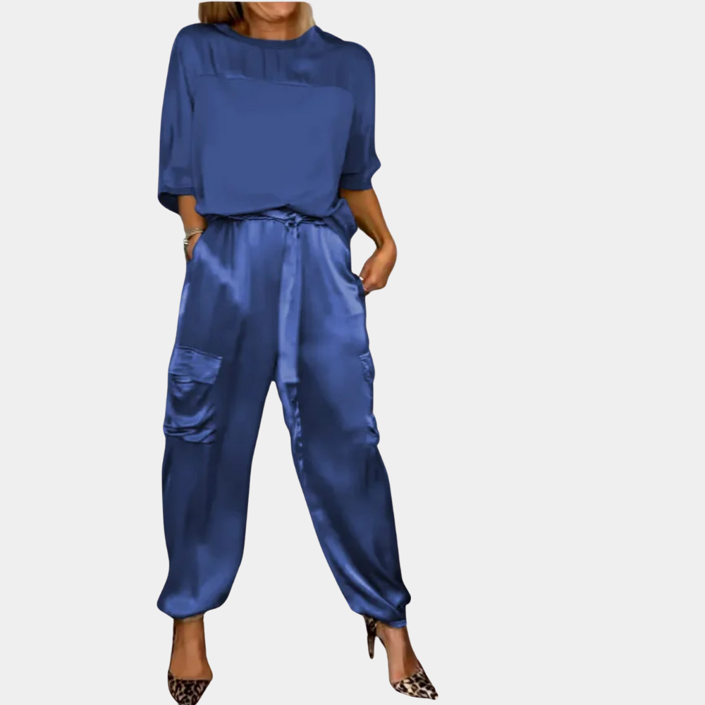 Danika - Elegant satijnen chic set [top+broek]