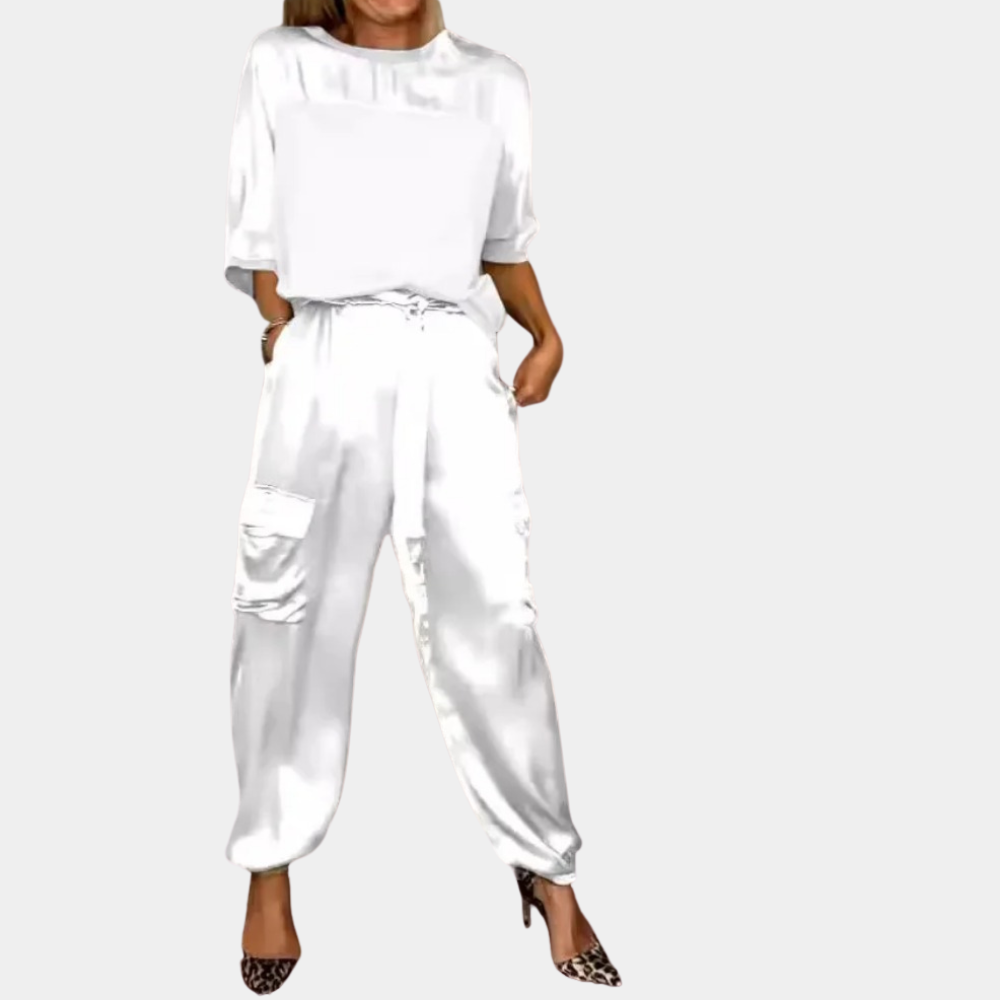 Danika - Elegant satijnen chic set [top+broek]