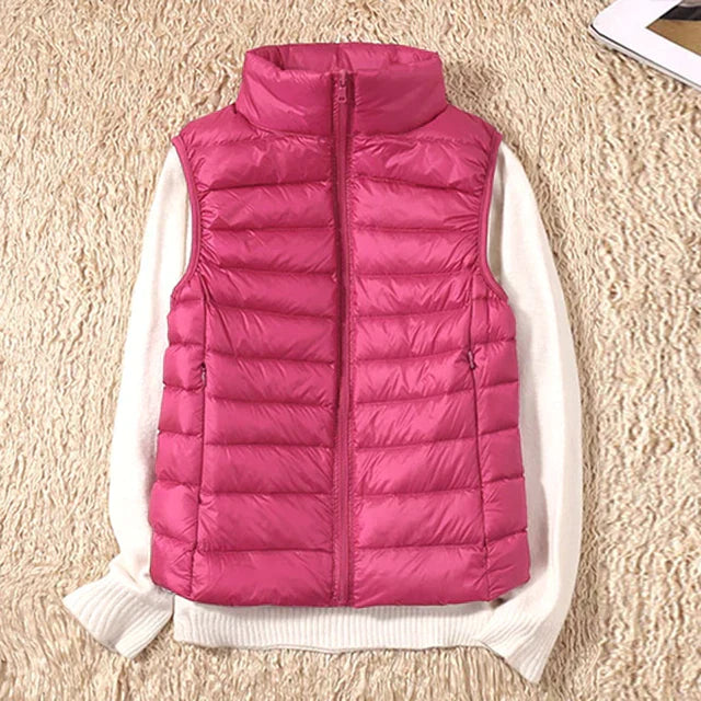 Alexis - Mouwloze ultralichte bodywarmer met dons
