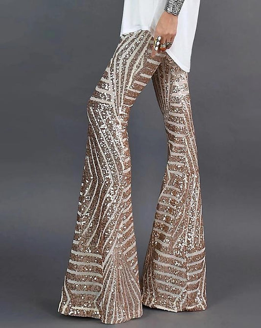 Harlene - Glitter flared broek