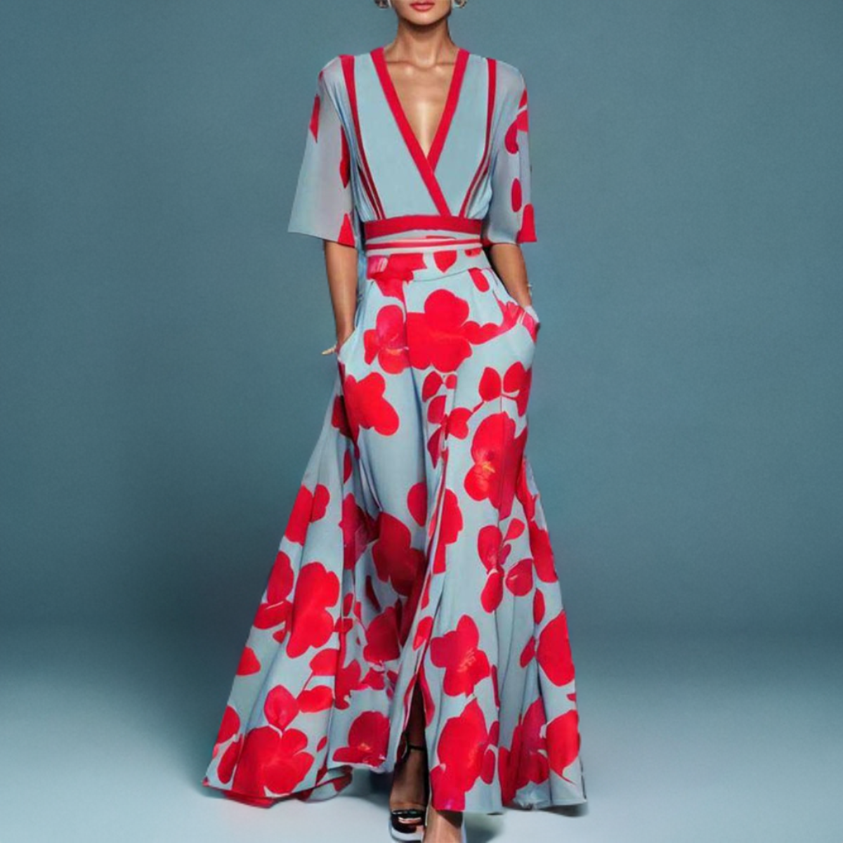 Elegante jurk met mouwen