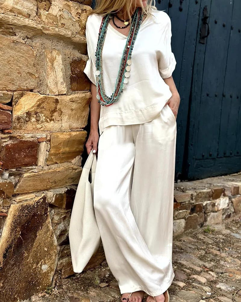 Faye - Comfortabele zomerse set [top+broek]