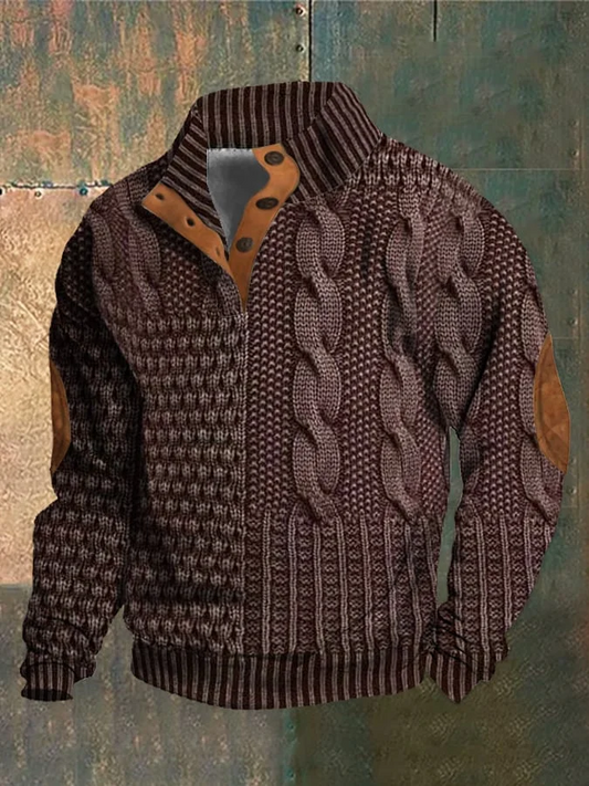 Albert - Heren retro kasjmier coltrui met col