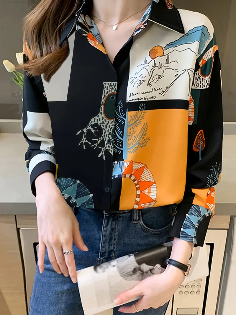 Briar – Artistieke blouse met lange mouwen