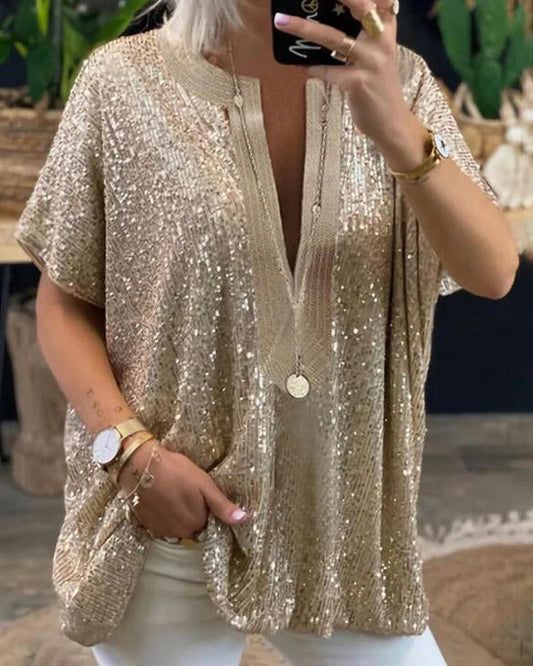 Florielle – Glamoureuze top met pailletten